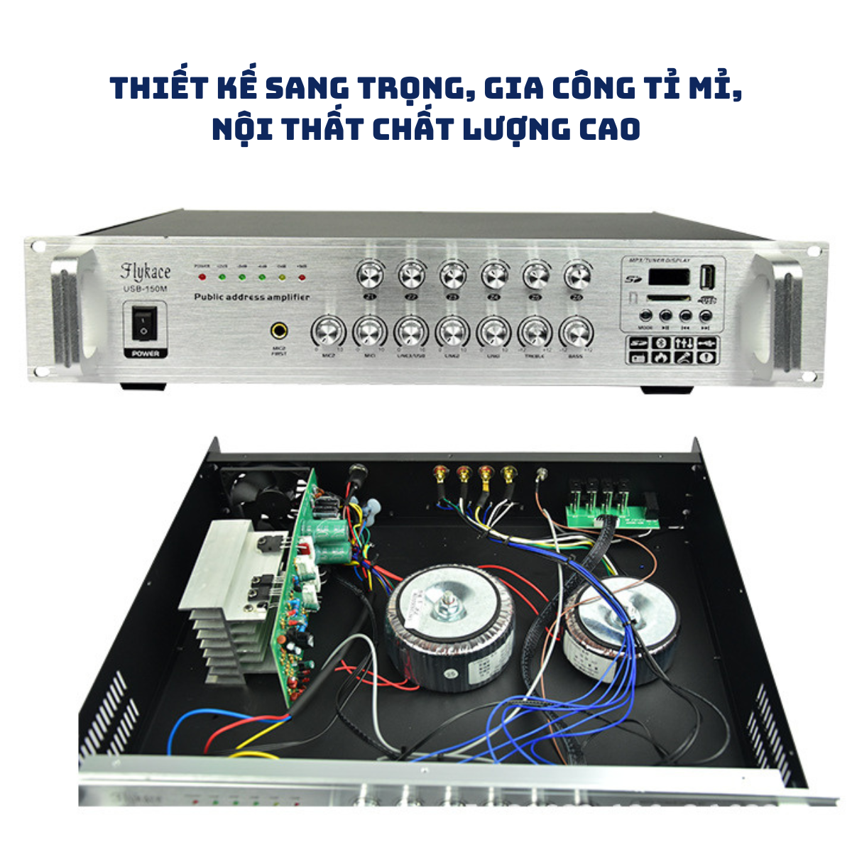 Amply Bluetooth USB-150M cho loa âm trần