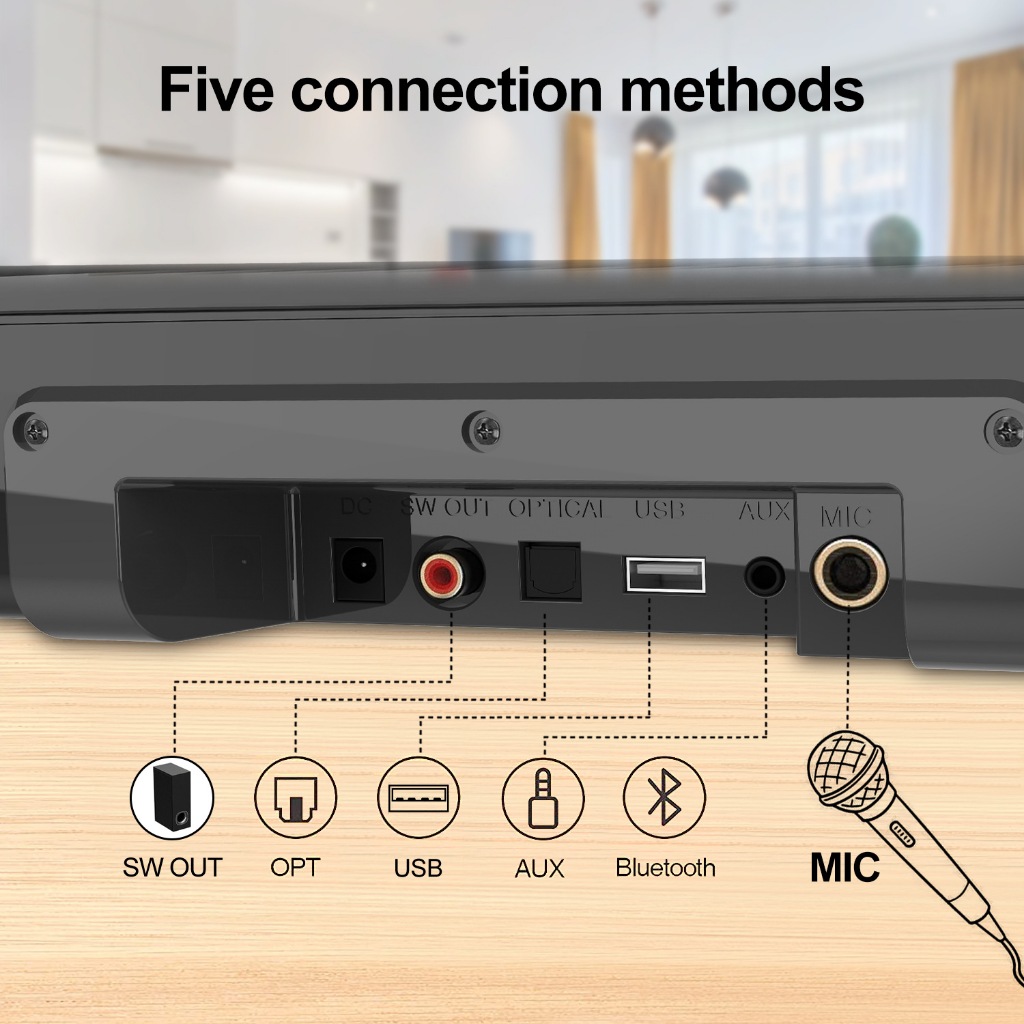 Loa Gunssi Sounbar S22 loa với âm thanh sống động-công suất lớn 120W-dễ lắp đặt với âm trần mở rộng
