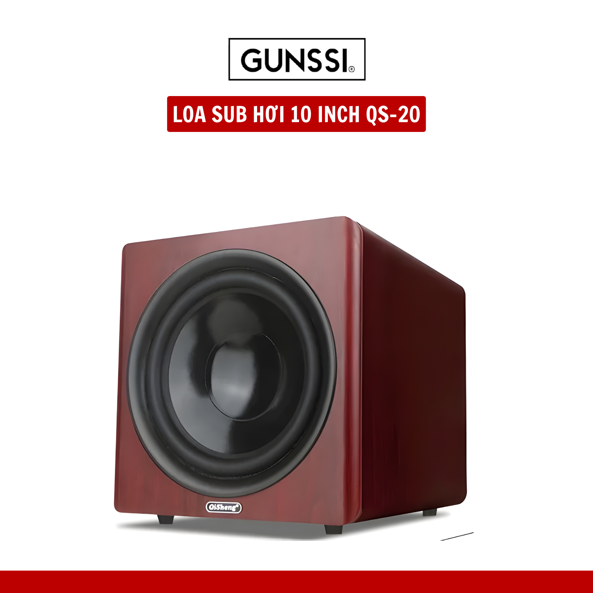 Loa Sub hơi 10 inch, Loa Siêu Trầm Bass 25, Loa Trầm Thùng Gỗ MDF Cao Cấp, Công Suất 150W, Cho Dàn Karaoke Gia Đình