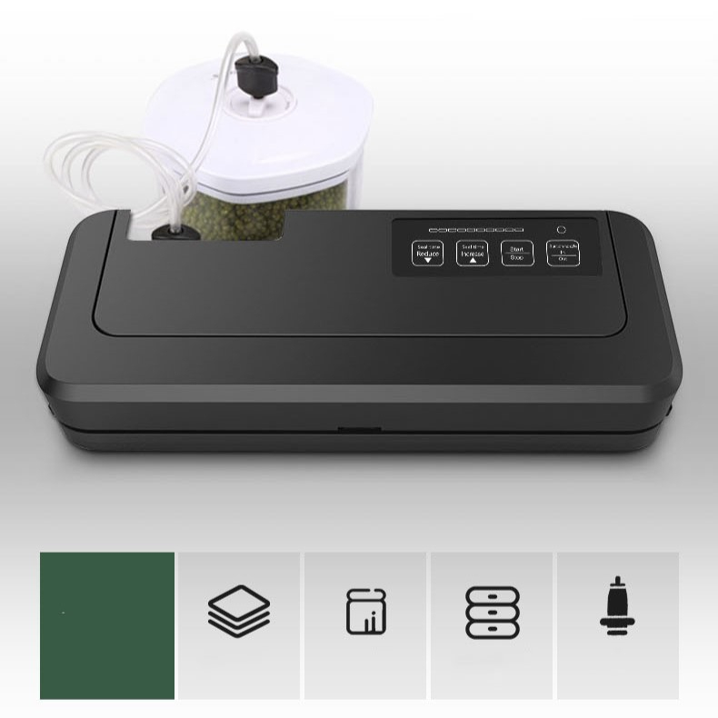 Máy Hút Chân Không Thực Phẩm GUNSSI P290[TẶNG TÚI]-máy hút chân không không kén túi-hút được cả nước và bột