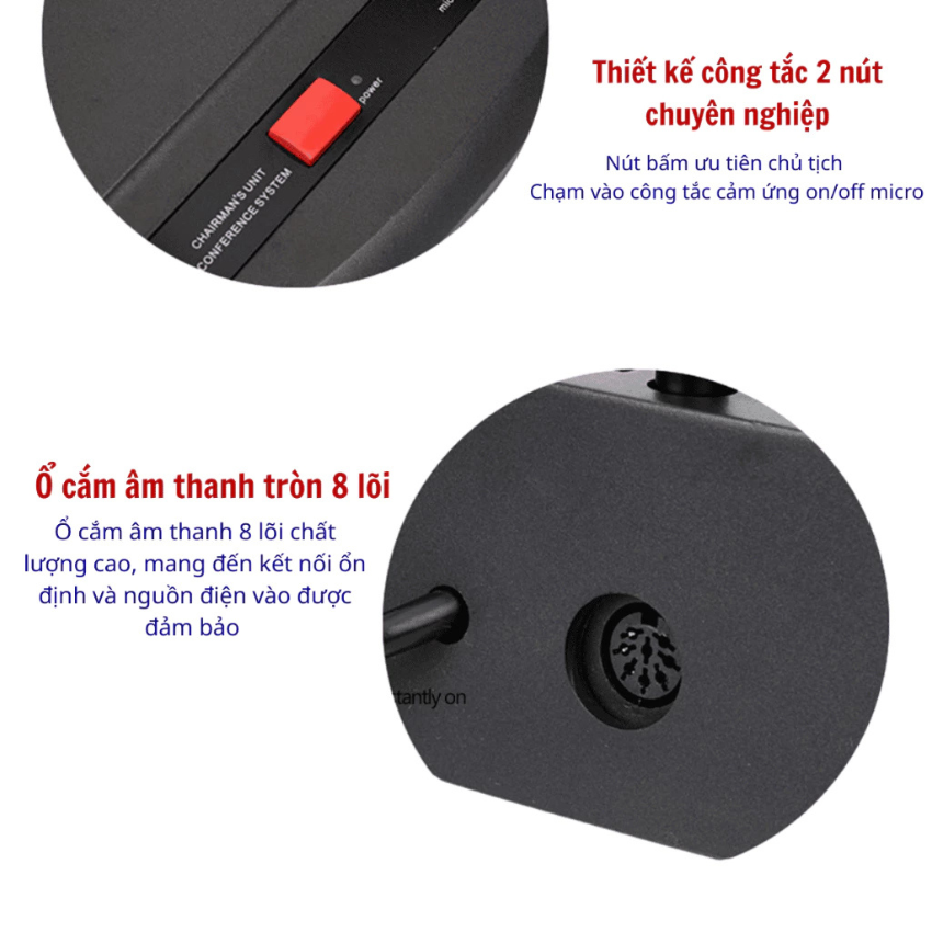 Mic Cổ Ngỗng IR2200 – Âm Thanh Rõ Nét, Chống Hú Tốt, Dùng Cho Hội Nghị – Phát Biểu