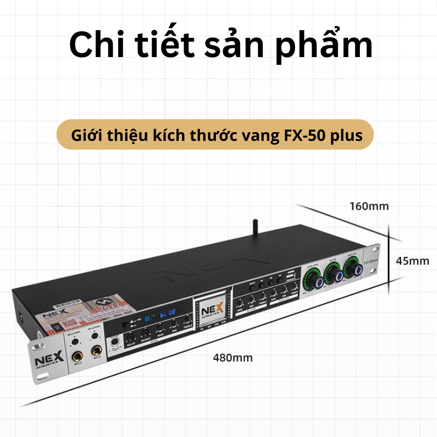 Vang Cơ Karaoke NEX FX-50 Plus – Chống Hú, Hát Hay Như Studio – Bảo Hành Chính Hãng Gunssi