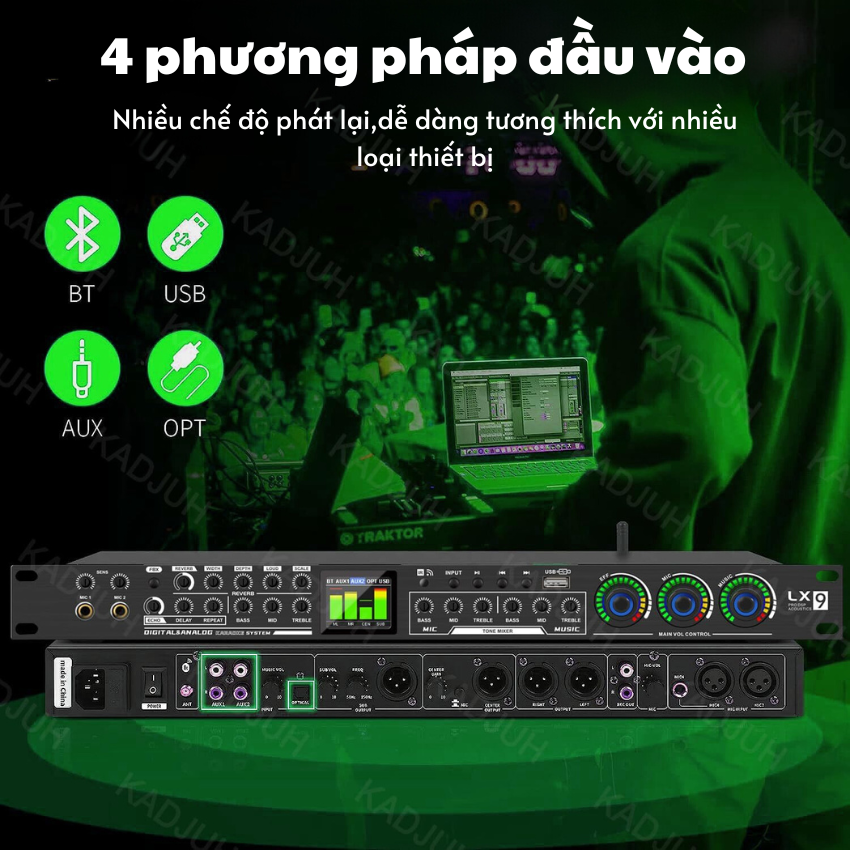 Đẩy liền vang LX9-bộ khuyếch đại kỹ thuật số với vang kép và hiệu ứng sân khấu tại nhà chuyên nghiệp