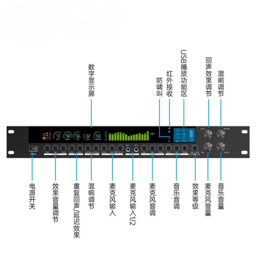 Vang Cơ Karaoke LD-300 Cao Cấp – Chống Hú Hiệu Quả, Echo Reverb Mượt, Cân Chỉnh Dễ Dàng Cho Dàn Karaoke Gia Đình