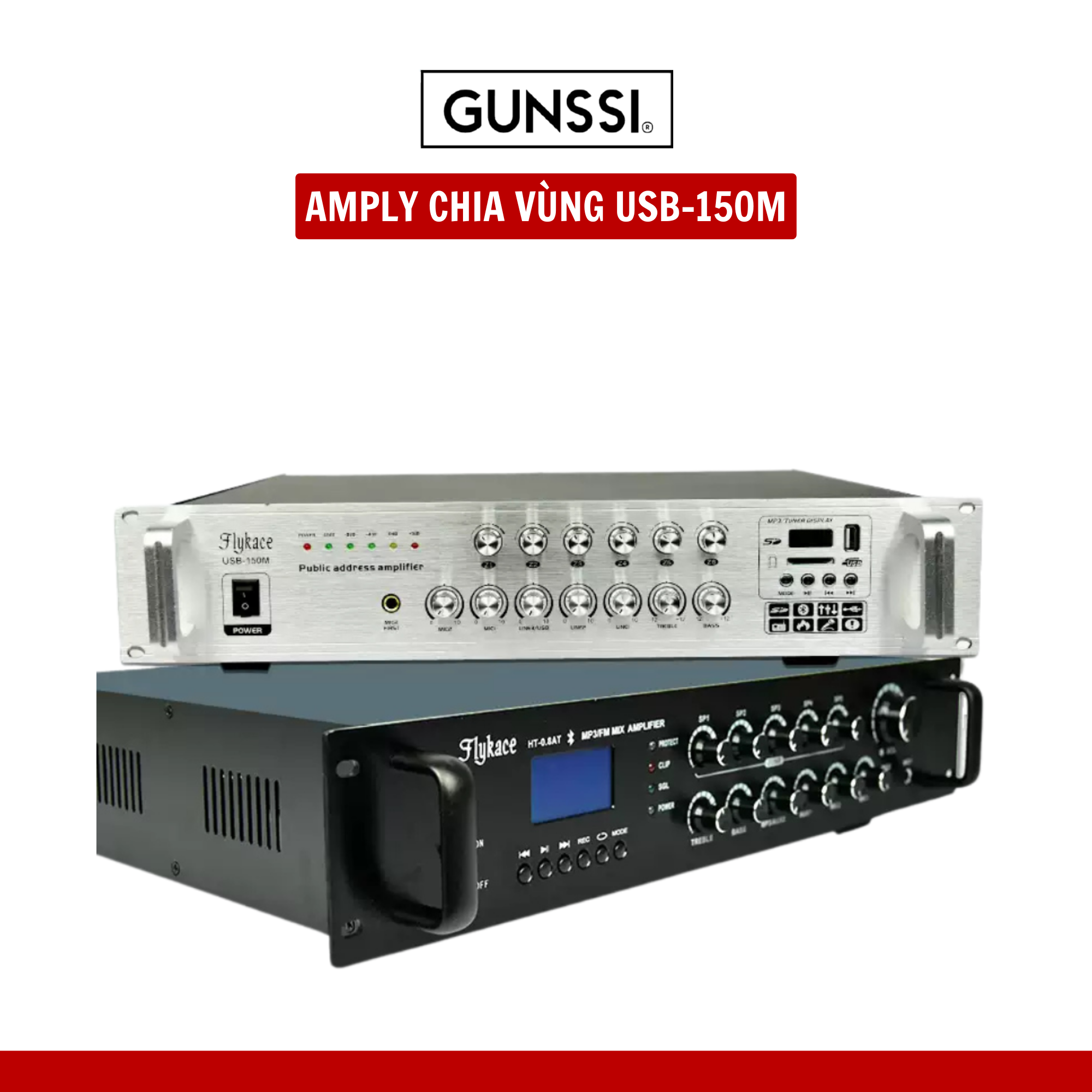 Amply Bluetooth USB-150M cho loa âm trần