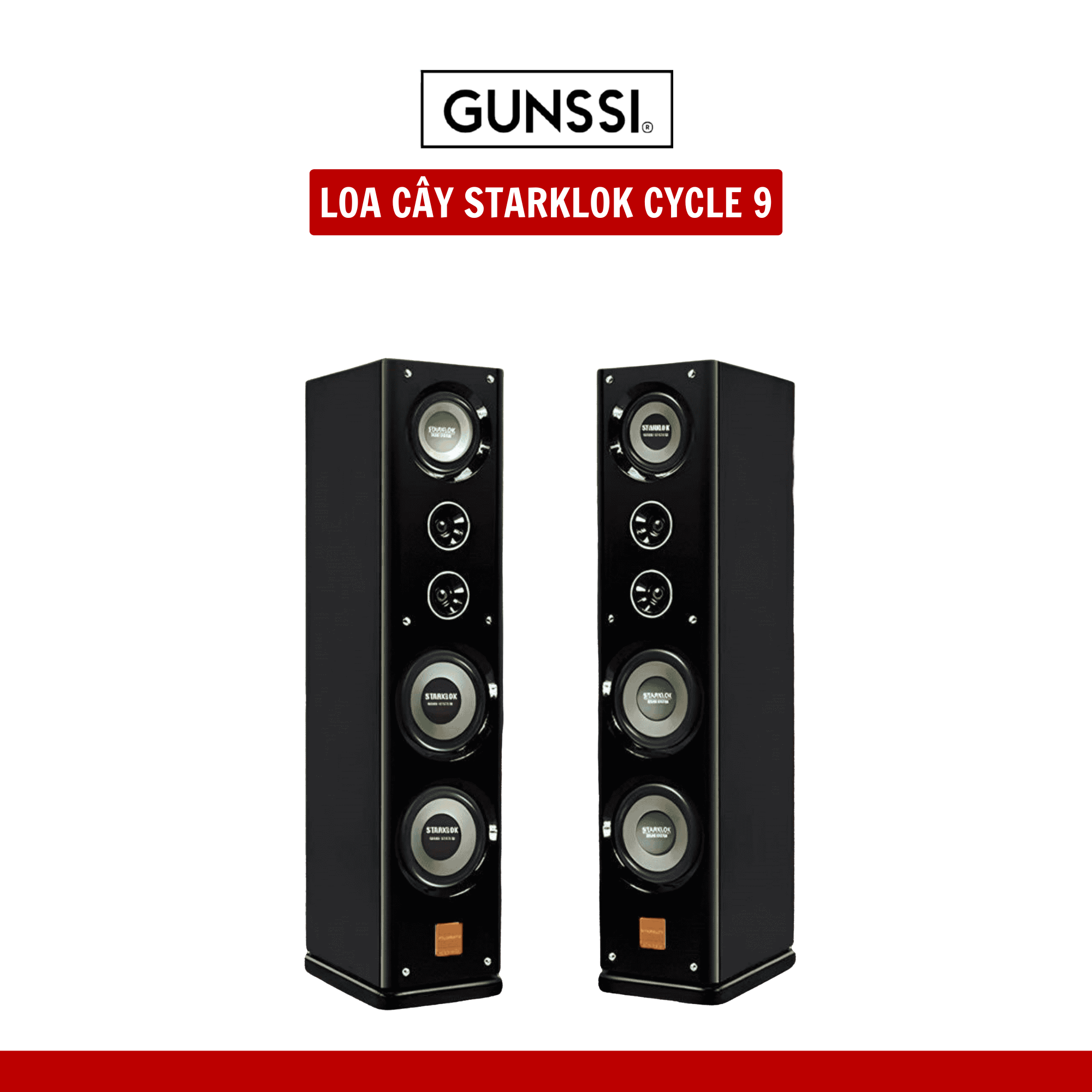 Loa Cây Starklok Cycle 9, Loa Đứng Sàn Công Suất 500W, Loa Bass Mạnh, Karaoke Gia Đình, Bảo Hành 12 tháng