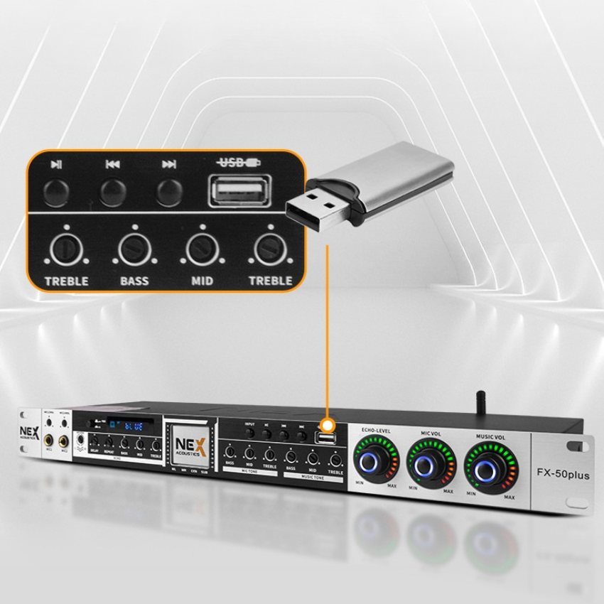 Vang Cơ Karaoke NEX FX-50 Plus – Chống Hú, Hát Hay Như Studio – Bảo Hành Chính Hãng Gunssi