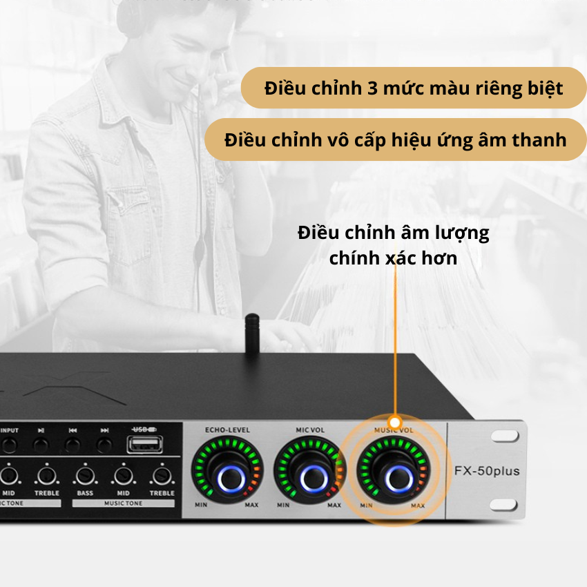 Vang Cơ Karaoke NEX FX-50 Plus – Chống Hú, Hát Hay Như Studio – Bảo Hành Chính Hãng Gunssi