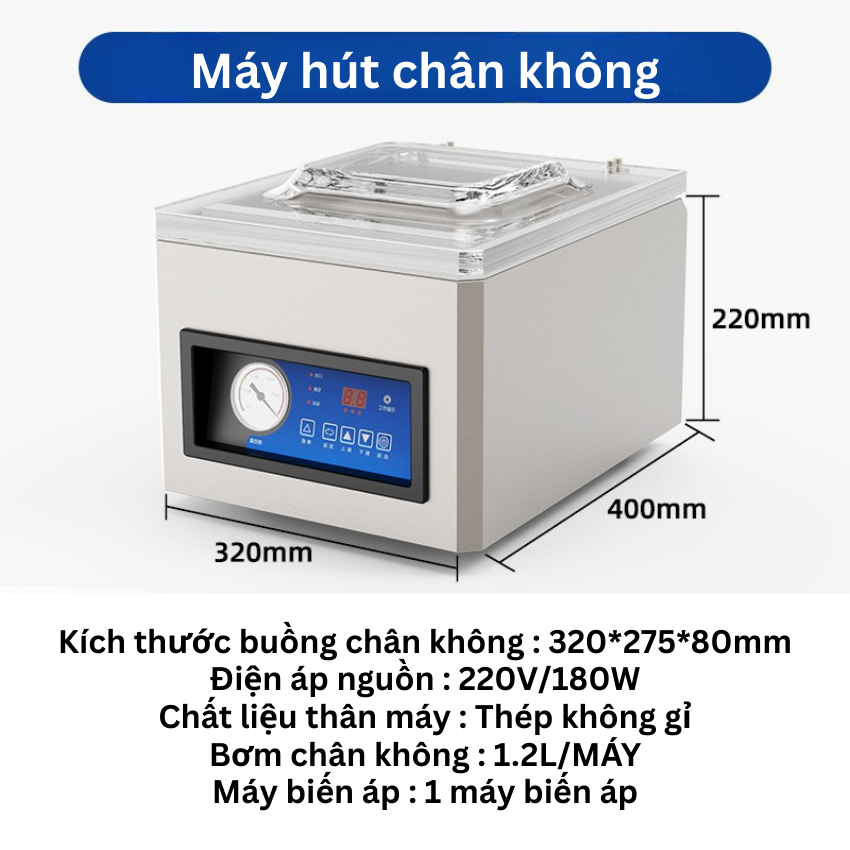 Máy hút chân không GUNSSI – máy đóng gói thực phẩm để bàn, công suất mạnh, dễ sử dụng