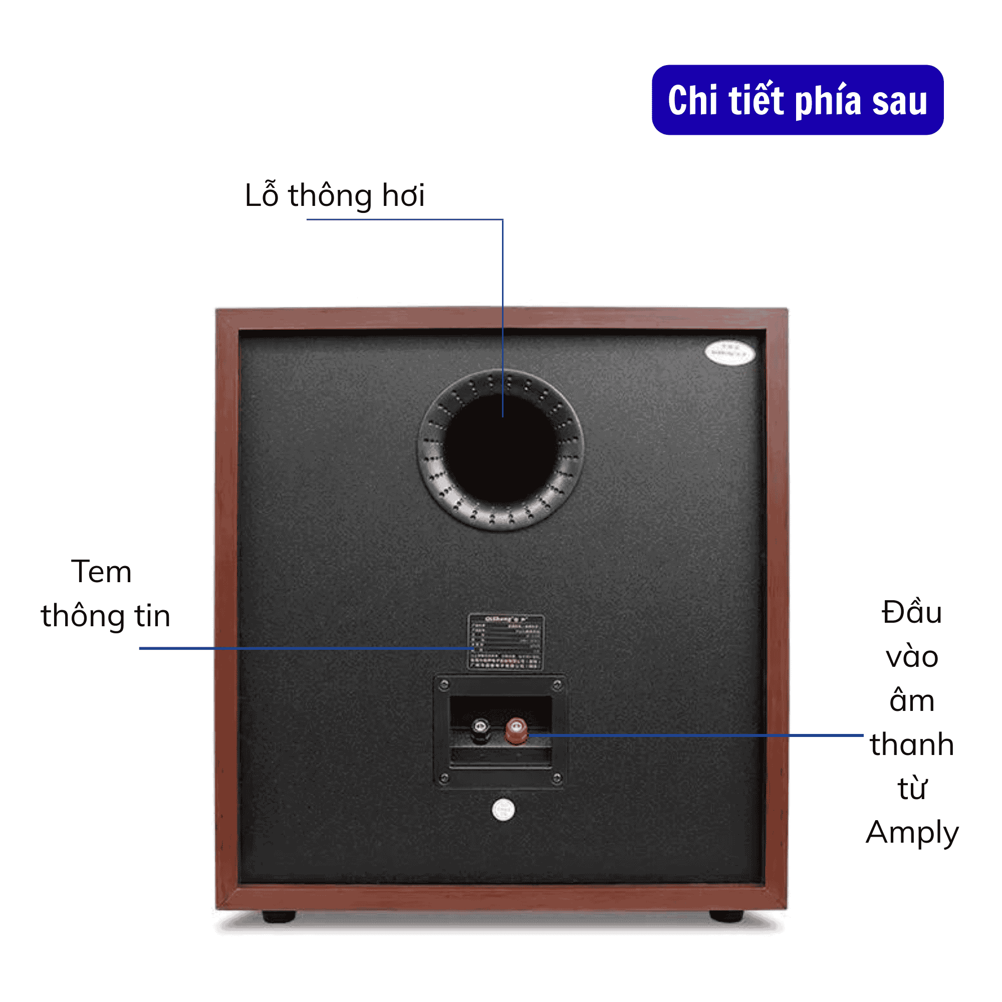 Loa Sub Hơi HQ-35 Bass 30 (12 Inch), Công Suất 200w, Loa Siêu Trầm Thụ Động Cho Dàn Âm Thanh Gia Đình