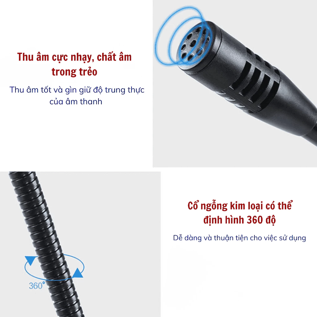 MIC Gunssi ABS-580 Cổ Ngỗng – Lựa Chọn Hoàn Hảo Cho Phòng Họp & Hội Thảo