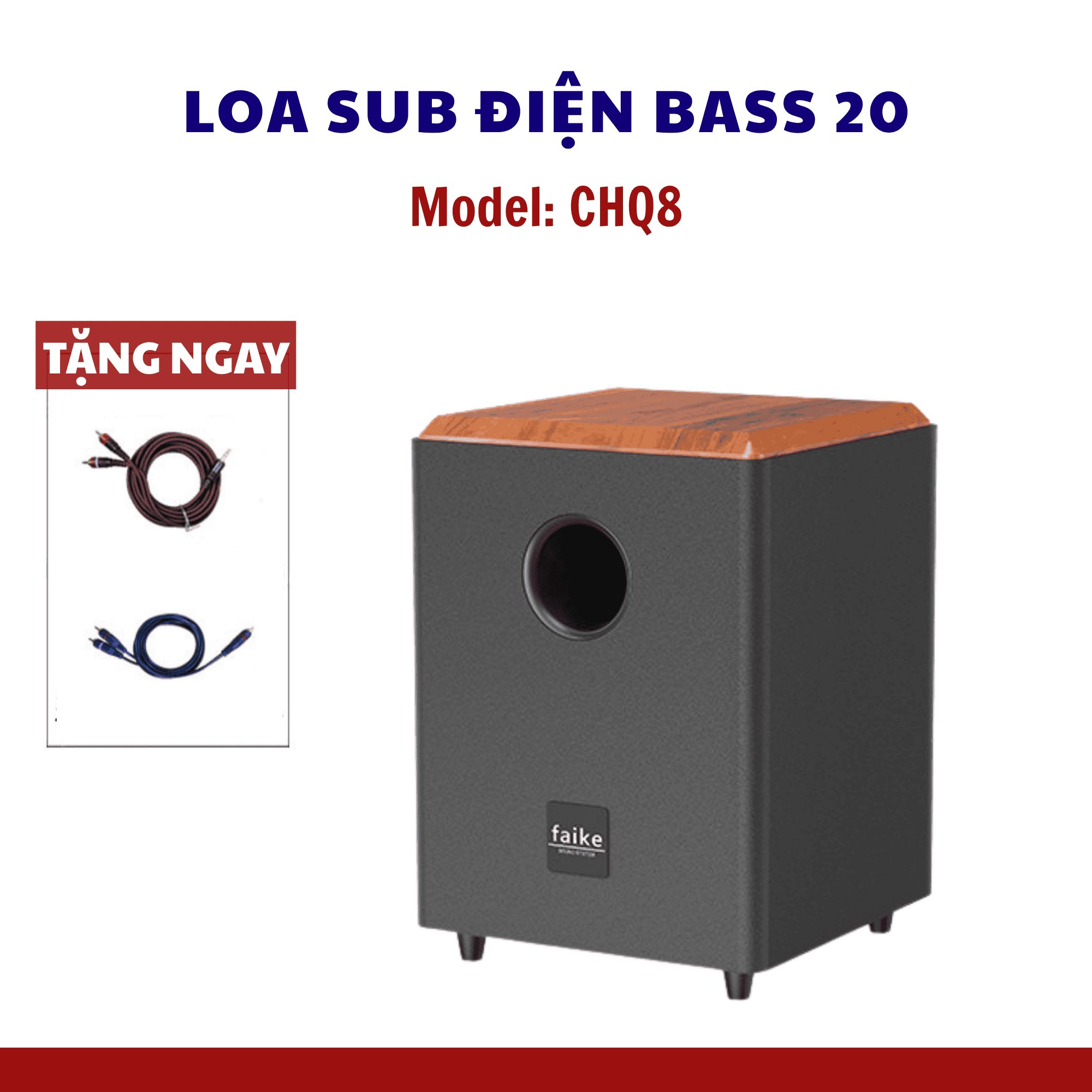 Loa trầm Gunssi Sub L8 có công suất khủng-chất liệu cao cấp và bộ khuyếch đại chuyên nghiệp hiện đại