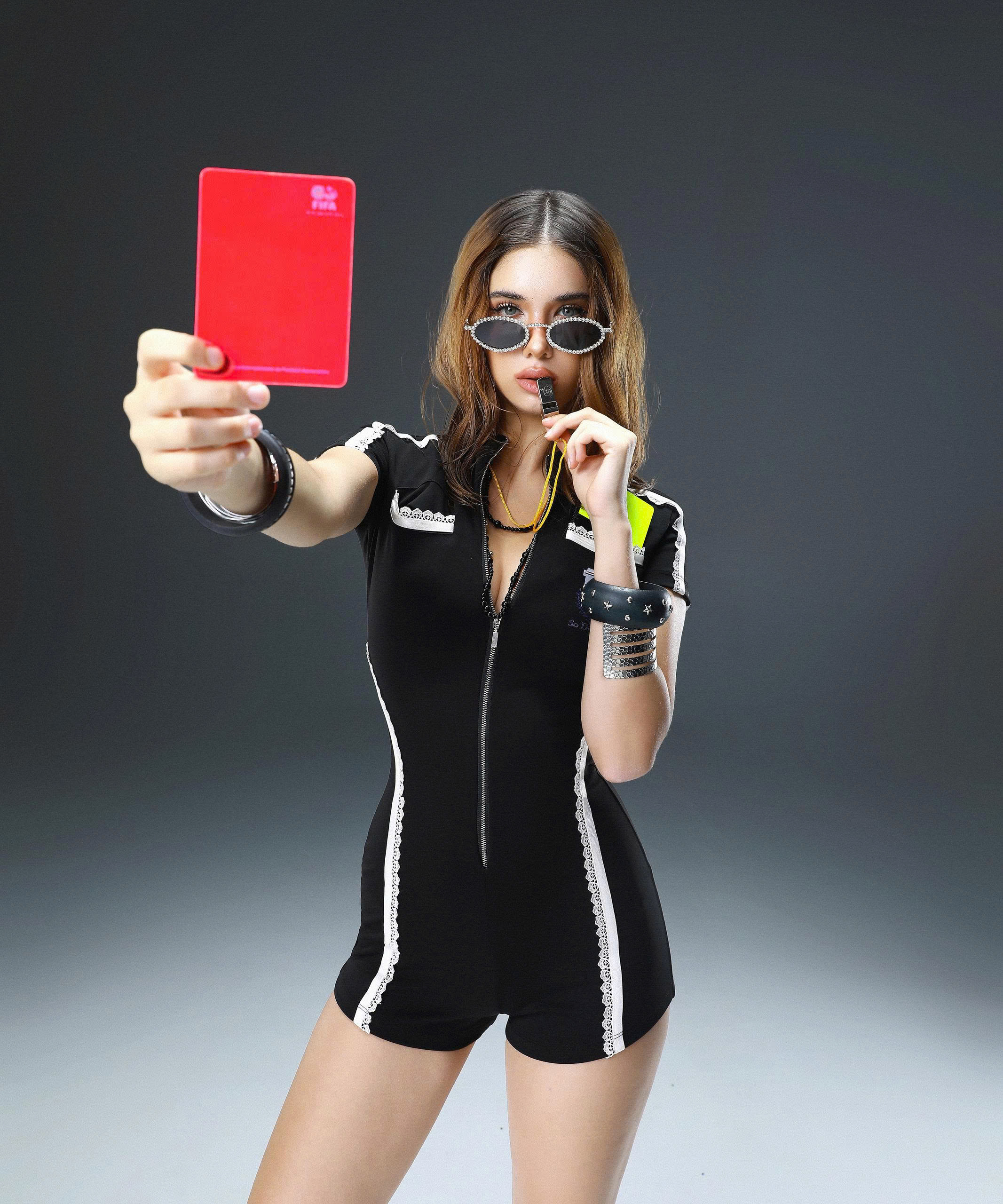 Bodysuit đen ngắn khóa zip - Ref Bodysuit