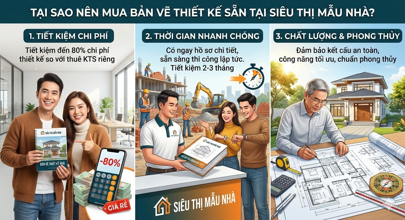 Góc Nhìn Chuyên Gia: Tại Sao Nên Mua Bản Vẽ Thiết Kế Sẵn Tại Siêu Thị Mẫu Nhà?