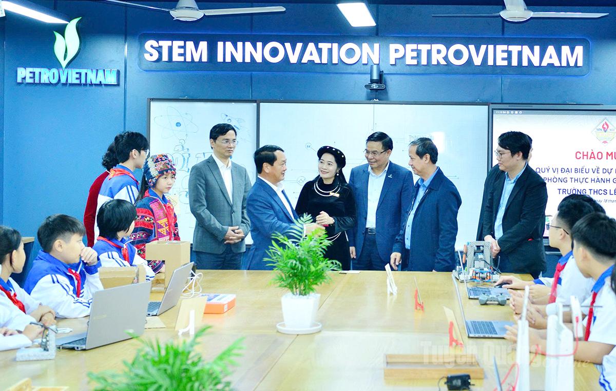 Phòng học Stem Innovation Petrovietnam tại trường THCS Lê Quý Đôn, Tuyên Quang