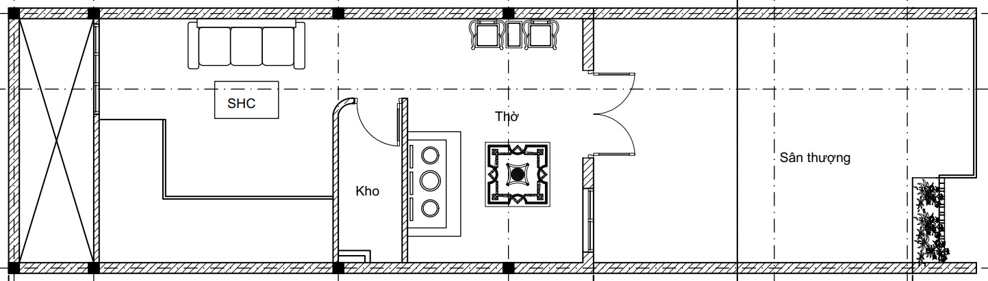 V910 | Bản vẽ kiến trúc mẫu thiết kế nhà phố đẹp hiện đại 3 tầng kích thước 5x20, 2 phòng ngủ có thể mở rộng lên 3