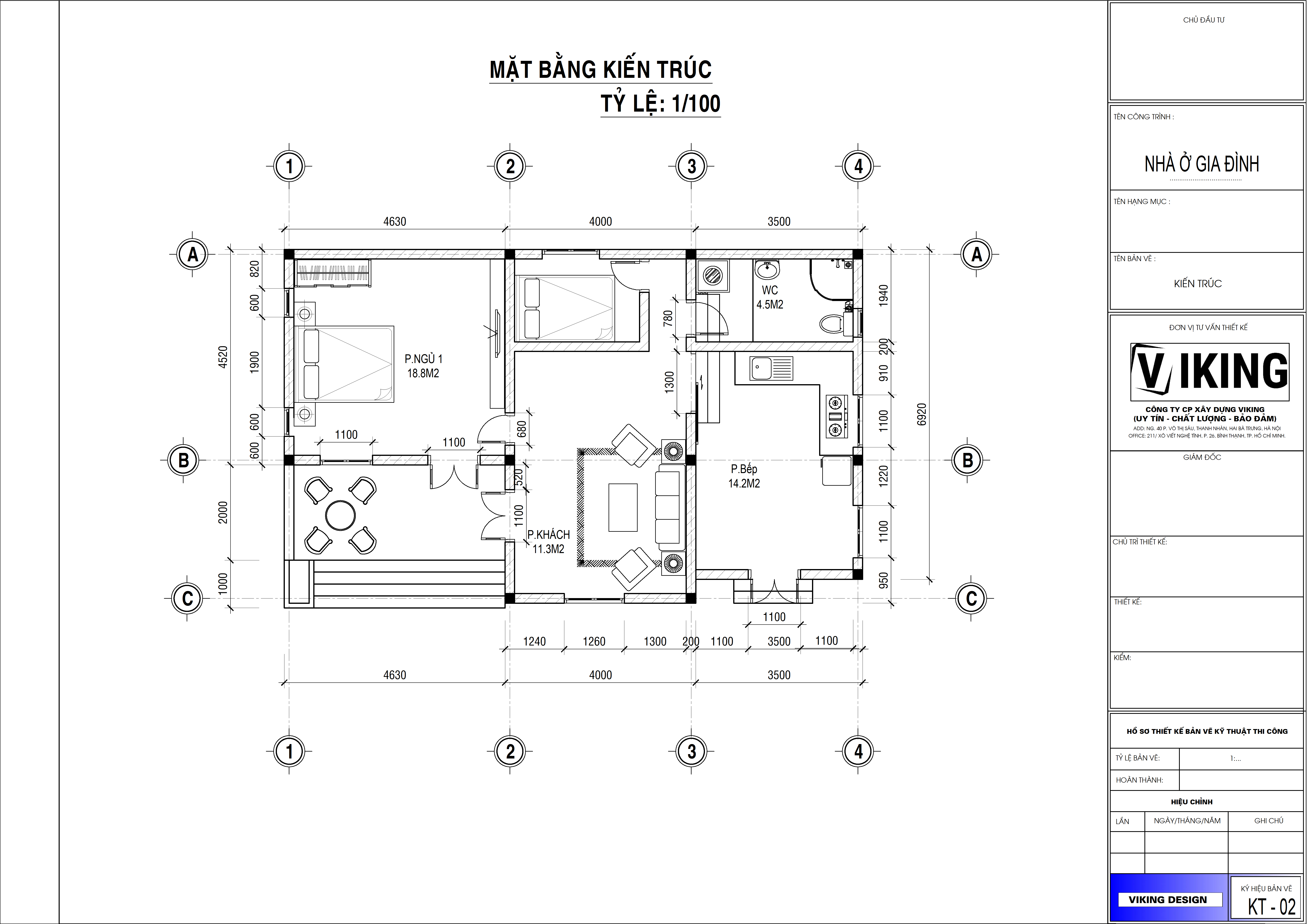 V623 | Bản vẽ thiết kế mẫu nhà cấp 4 mái Thái hiện đại-tối giản 2 phòng ngủ, kích thước 12x7.5m, bản in A3 đẹp, có phối cảnh 3D