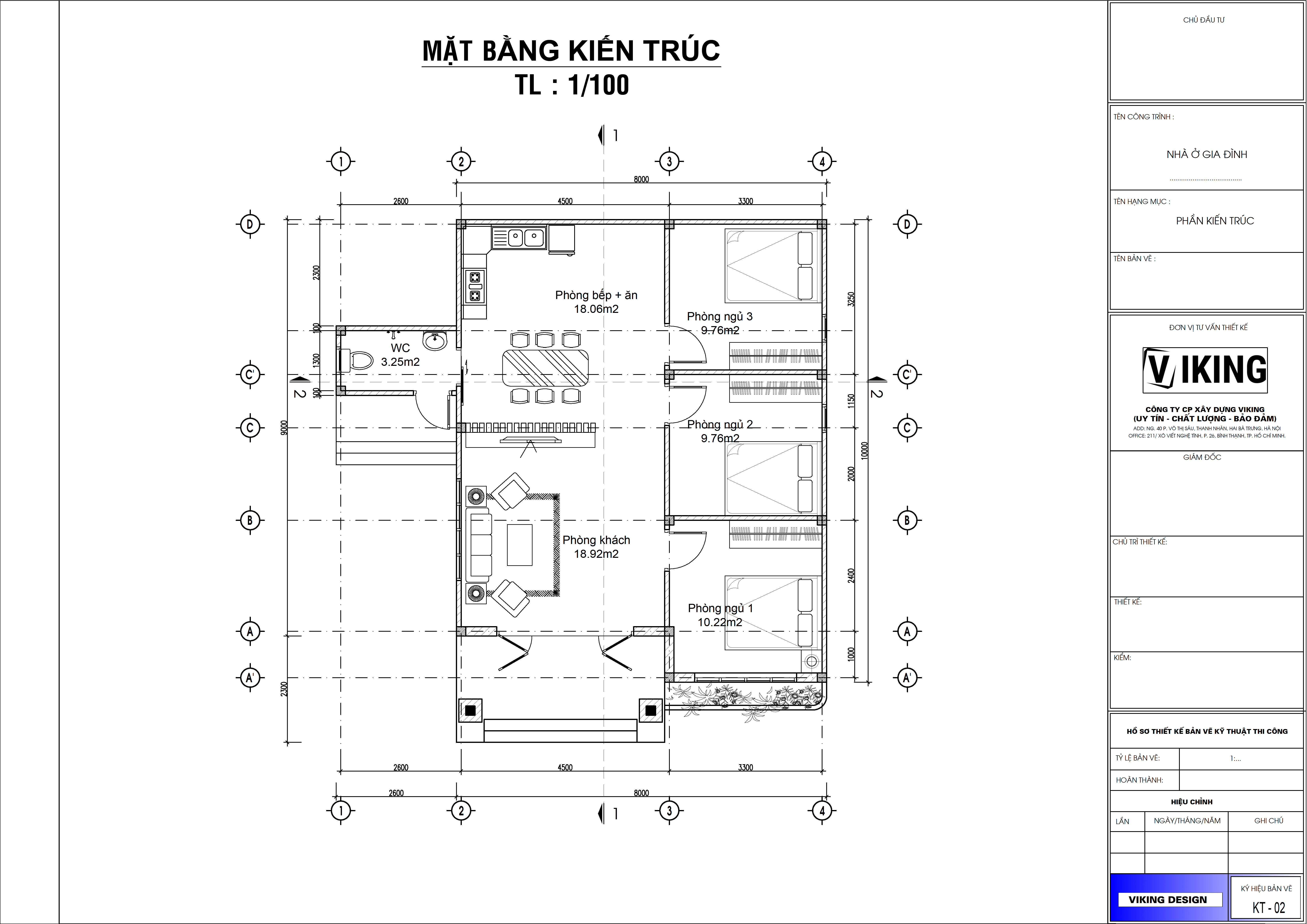 V807 | Bản vẽ thiết kế mẫu nhà mái Thái hiện đại, sang trọng 1 tầng 3 phòng ngủ, kích thước 10x10.5m, bản in A3 đẹp, có phối cảnh 3D