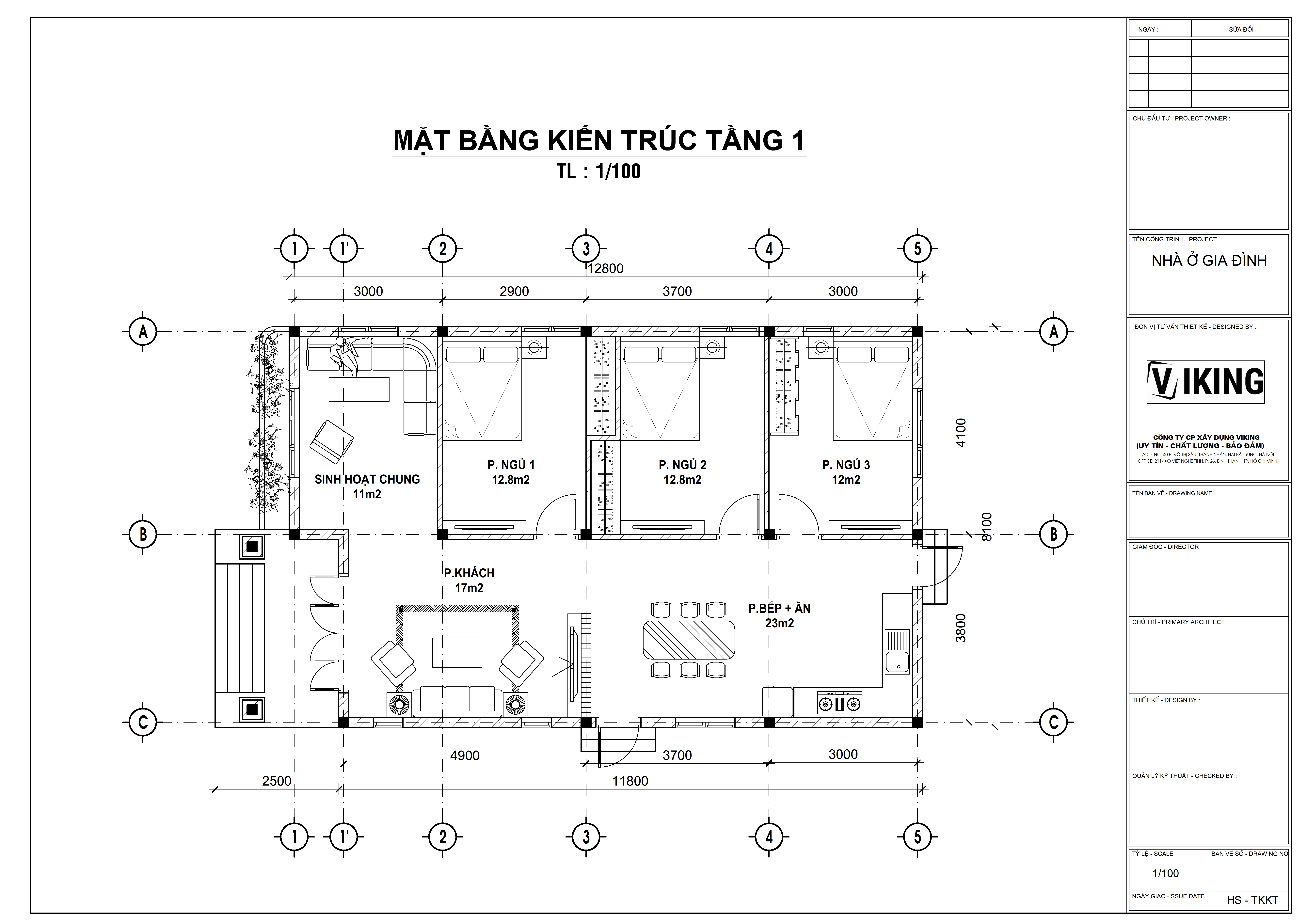 V573 | Bản vẽ thiết kế mẫu nhà cấp 4 mái Nhật hiện đại, 3 phòng ngủ, kích thước 8x13m, bản in A3 đẹp, có phối cảnh 3D