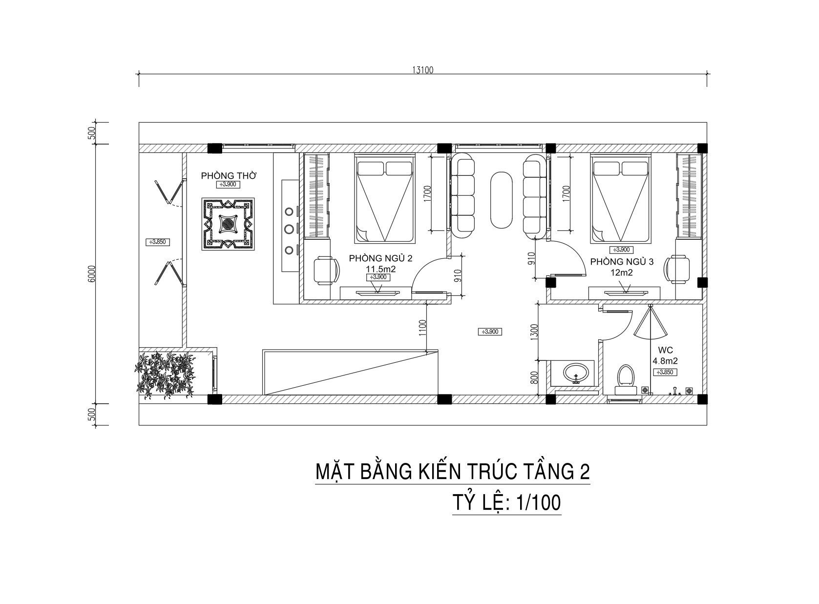 V695 | Bản vẽ thiết kế Full hồ sơ mẫu nhà phố hiện đại 2 tầng 2 phòng ngủ, kích thước 6x15m, bản in A3 đẹp, phối cảnh 3D