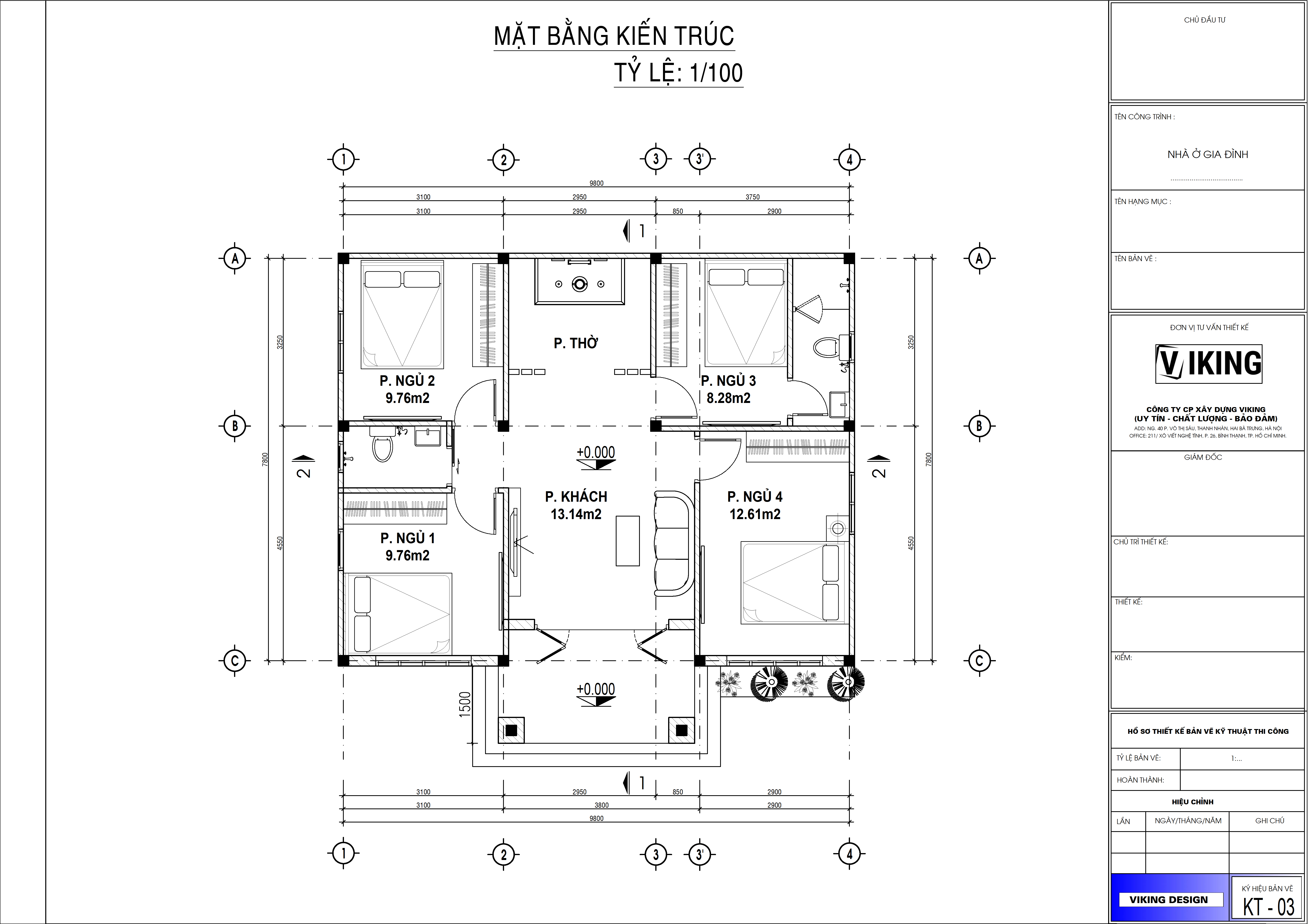 V725 | Bản vẽ thiết kế mẫu nhà cấp 4 mái Nhật phong cách tân cổ điển 4 phòng ngủ, kích thước 10x8m, bản in A3 đẹp, phối cảnh 3D