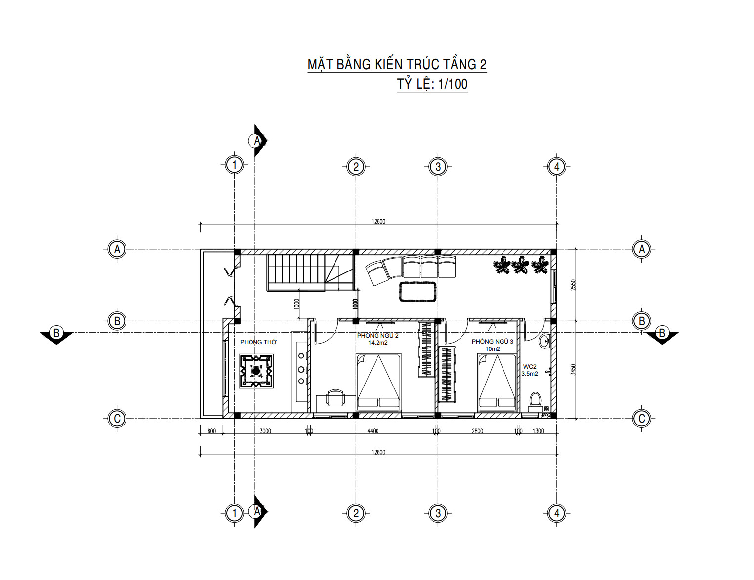 V700 | Bản vẽ thiết kế full hồ sơ mẫu nhà phố hiện đại 2 tầng 3 phòng ngủ, kích thước 6x13m, bản in A3 đẹp, phối cảnh 3D