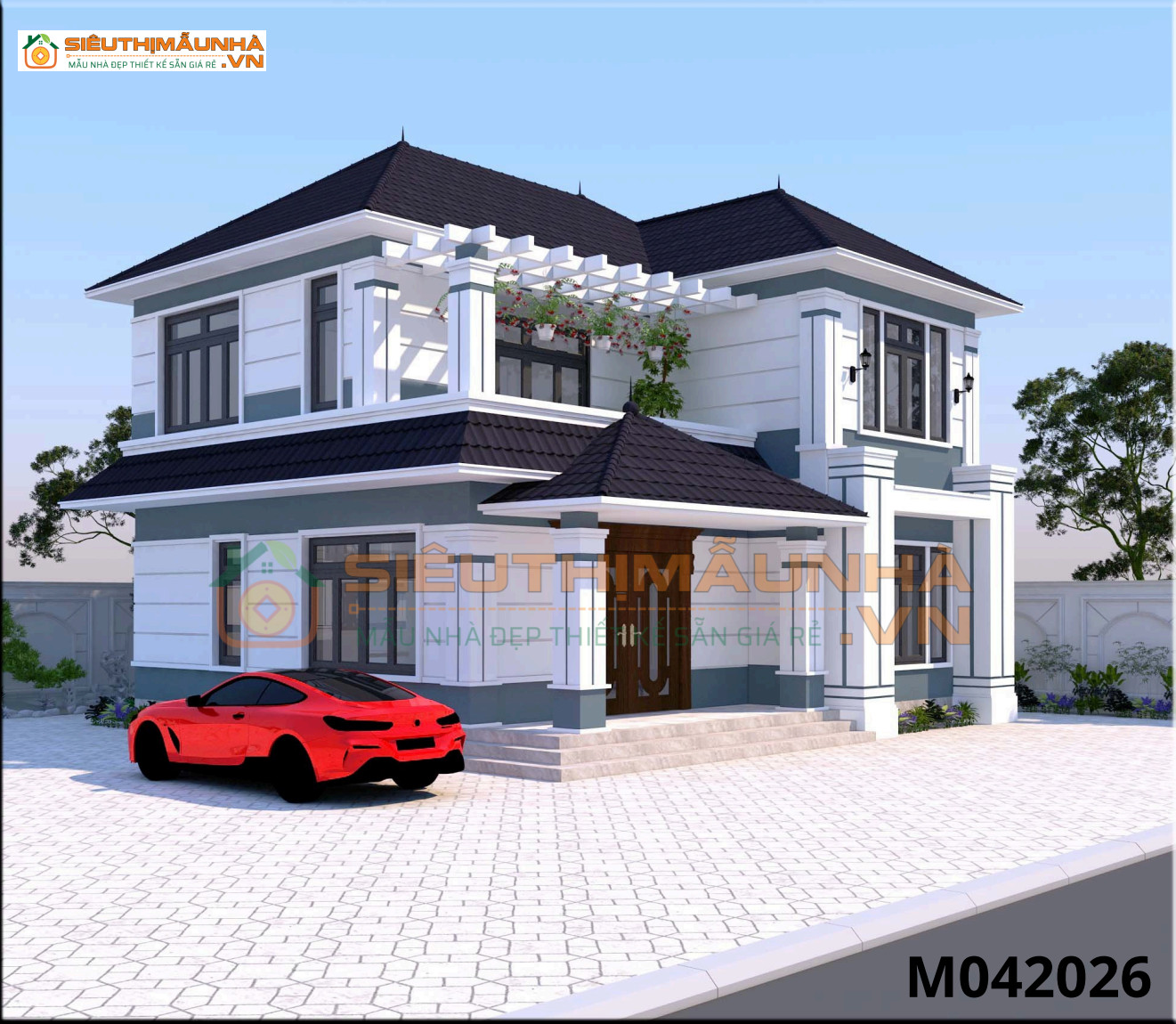 M042026 | BỘ BẢN VẼ THIẾT KẾ MẪU NHÀ MÁI NHẬT 2 TẦNG ĐẦY ĐỦ BỘ MÔN, 81 BẢN VẼ IN A3 CHI TIẾT, THỢ DỄ THI CÔNG.