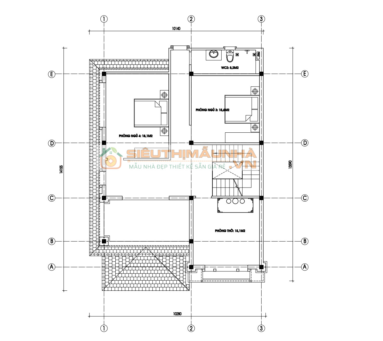 M042026 | BỘ BẢN VẼ THIẾT KẾ MẪU NHÀ MÁI NHẬT 2 TẦNG ĐẦY ĐỦ BỘ MÔN, 81 BẢN VẼ IN A3 CHI TIẾT, THỢ DỄ THI CÔNG.