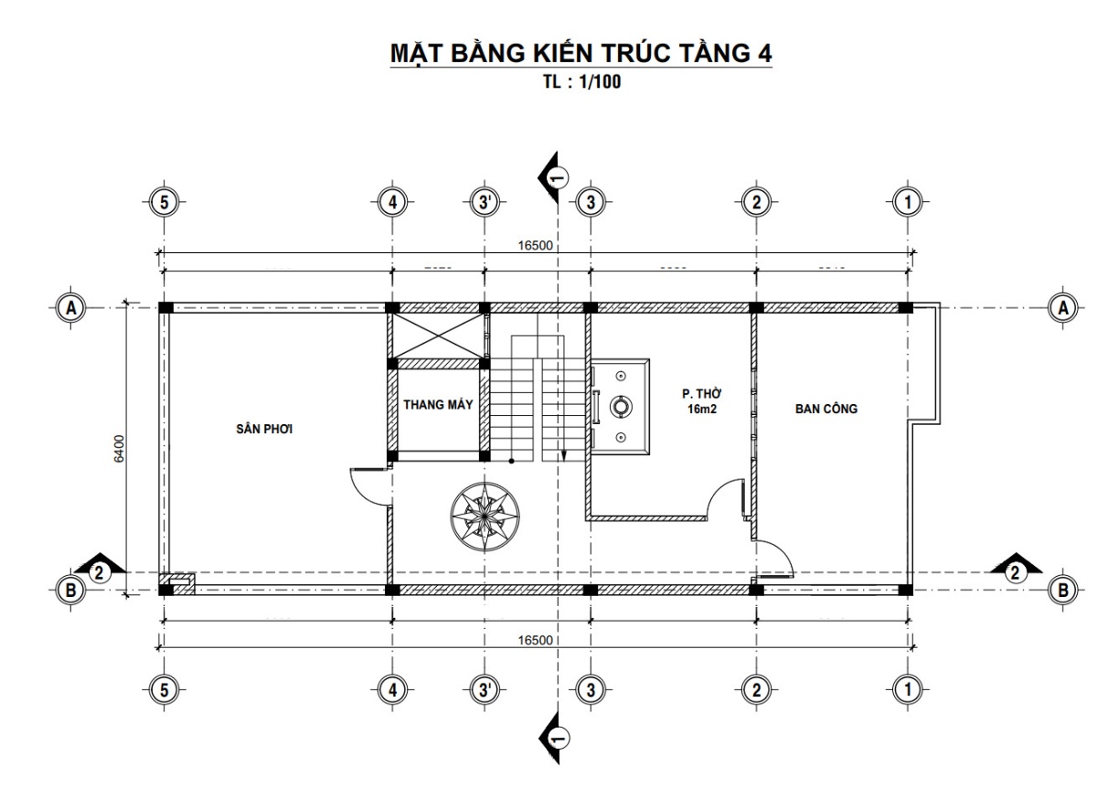V521 | Bản vẽ thiết kế Full hồ sơ mẫu nhà phố hiện đại 4 tầng 1 tum, kích thước 6x17m, 5 phòng ngủ, bản in A3 đẹp phối cảnh 3D