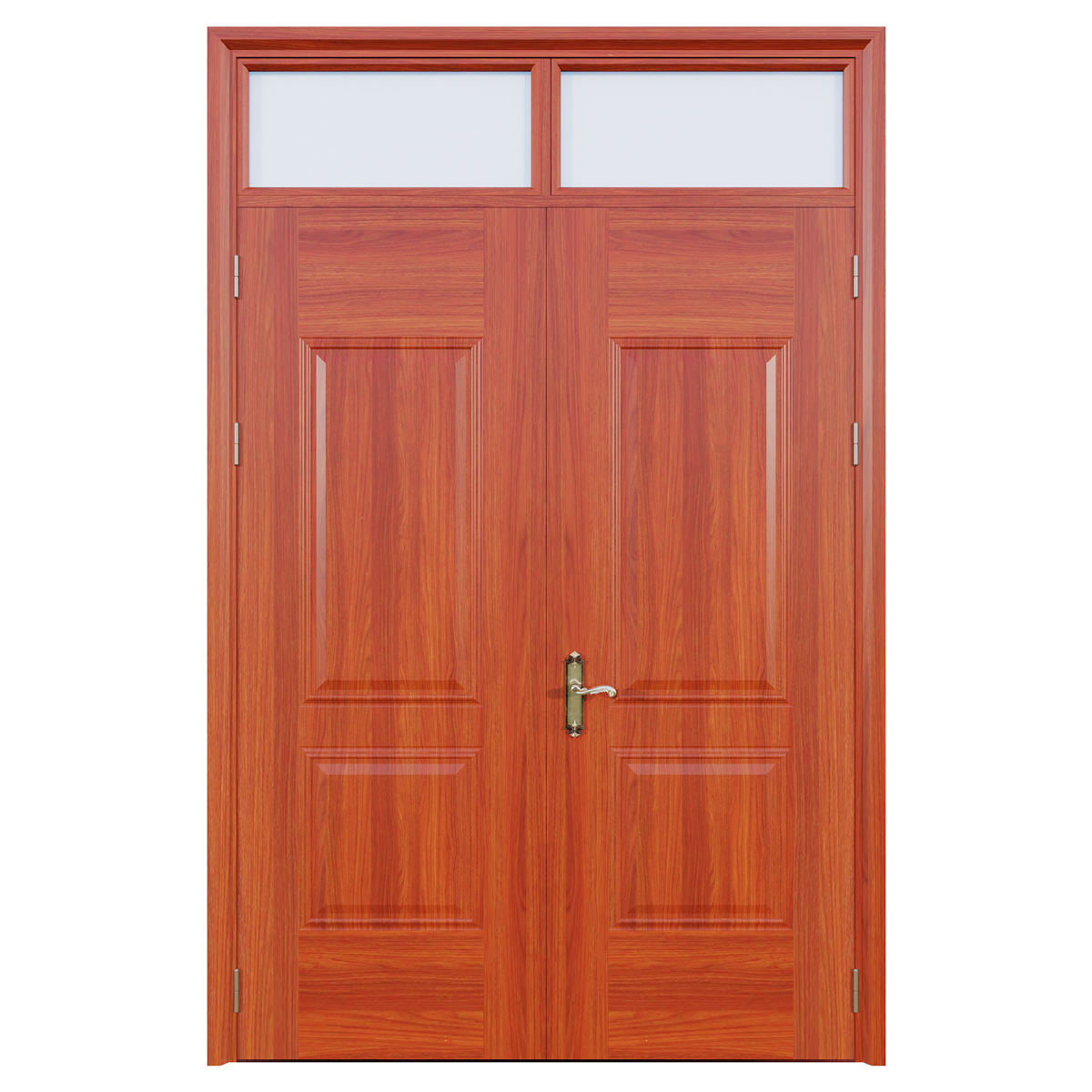 Cửa thép vân gỗ Jagning 2 cánh cân LP-2D-01