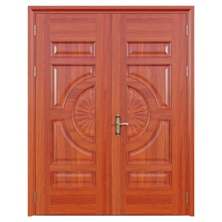Cửa thép vân gỗ Jagning 2 cánh cân LP-2D-06