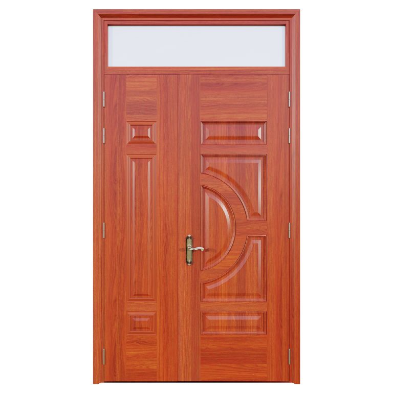Cửa thép vân gỗ 2 cánh lệch mã LP-2L-01