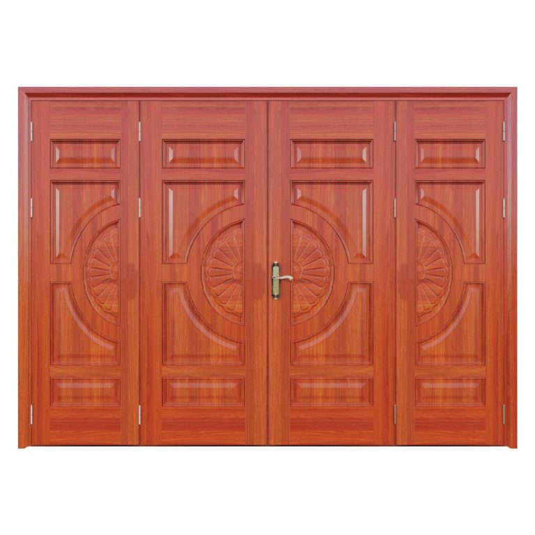 Cửa thép vân gỗ Jagning 4 cánh cân LP-4D-02