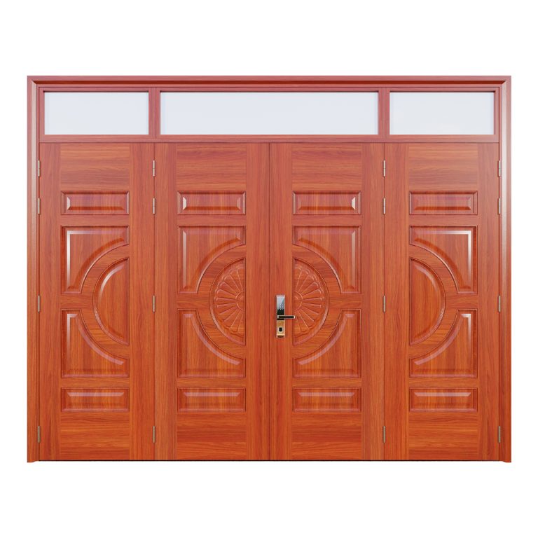 Cửa thép vân gỗ Jagning 4 cánh cân LP-4D-04