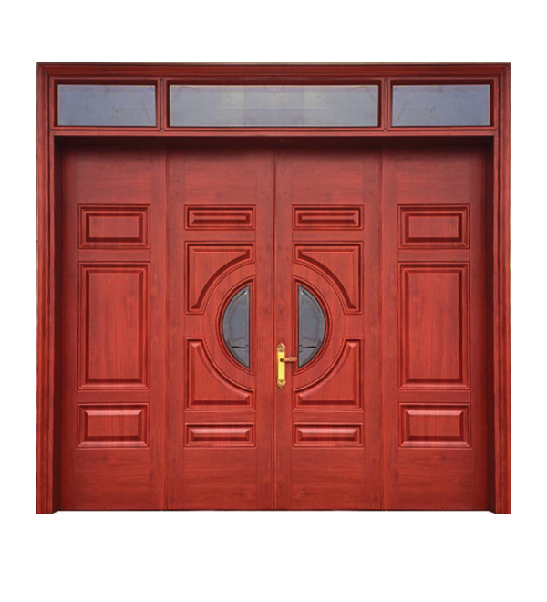 Cửa thép vân gỗ Jagning 4 cánh cân LP-4D-06