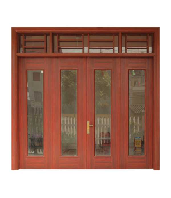 Cửa thép vân gỗ Jagning 4 cánh cân LP-4D-08