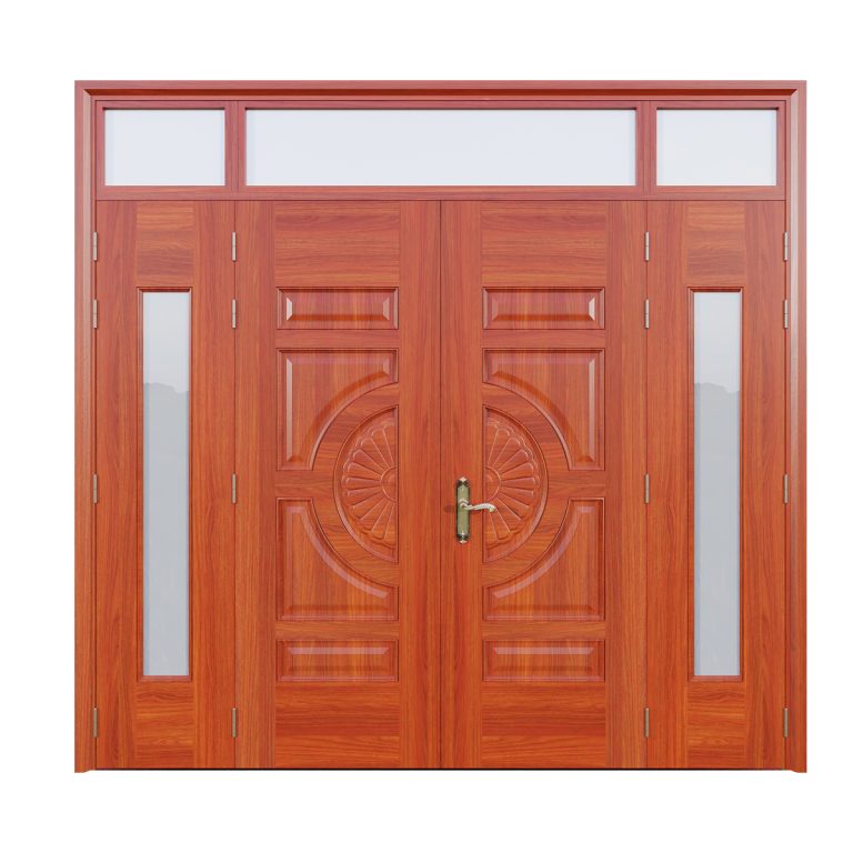 Cửa thép vân gỗ Jagning 4 cánh lệch LP-4L-01