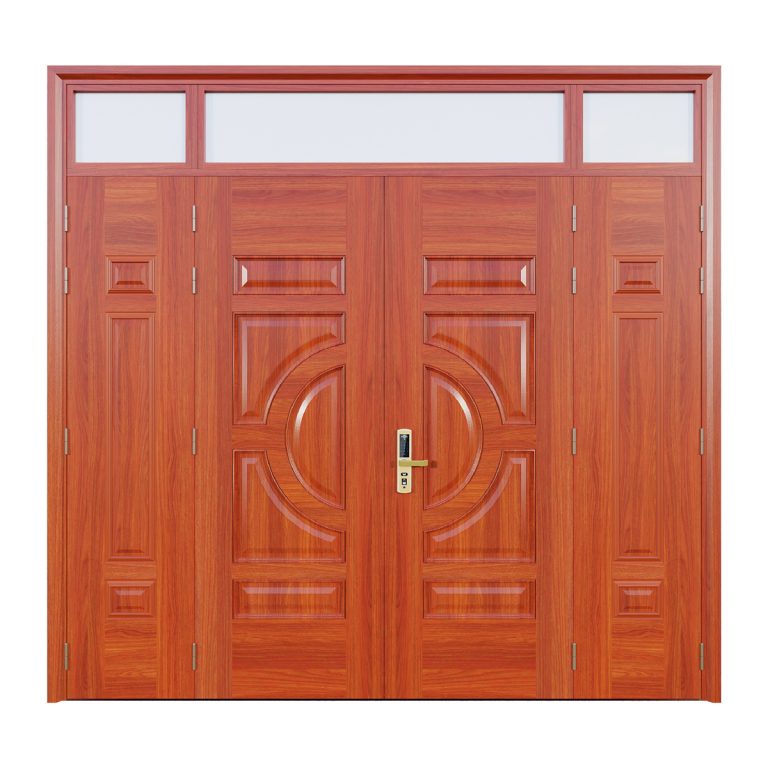 Cửa thép vân gỗ Jagning 4 cánh lệch LP-4L-02