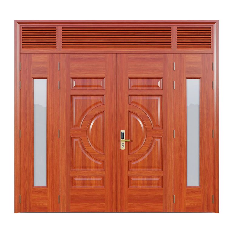 Cửa thép vân gỗ Jagning 4 cánh lệch LP-4L-05