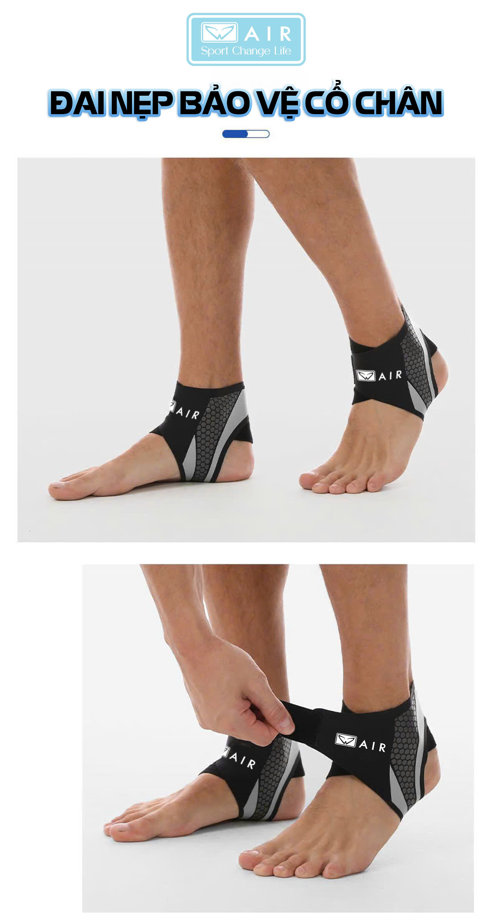 Bó gót chân AIR 24 - Chống lật cổ chân