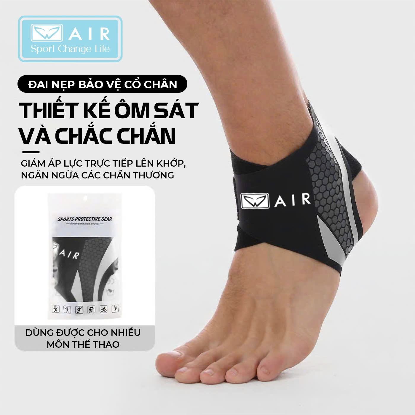 Bó gót chân AIR 24 - Chống lật cổ chân