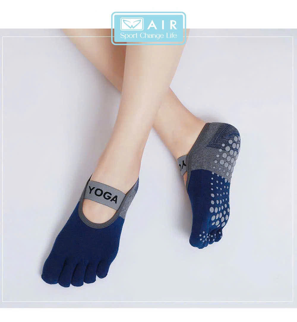 Tất Yoga xỏ ngón silicone chống trượt A1