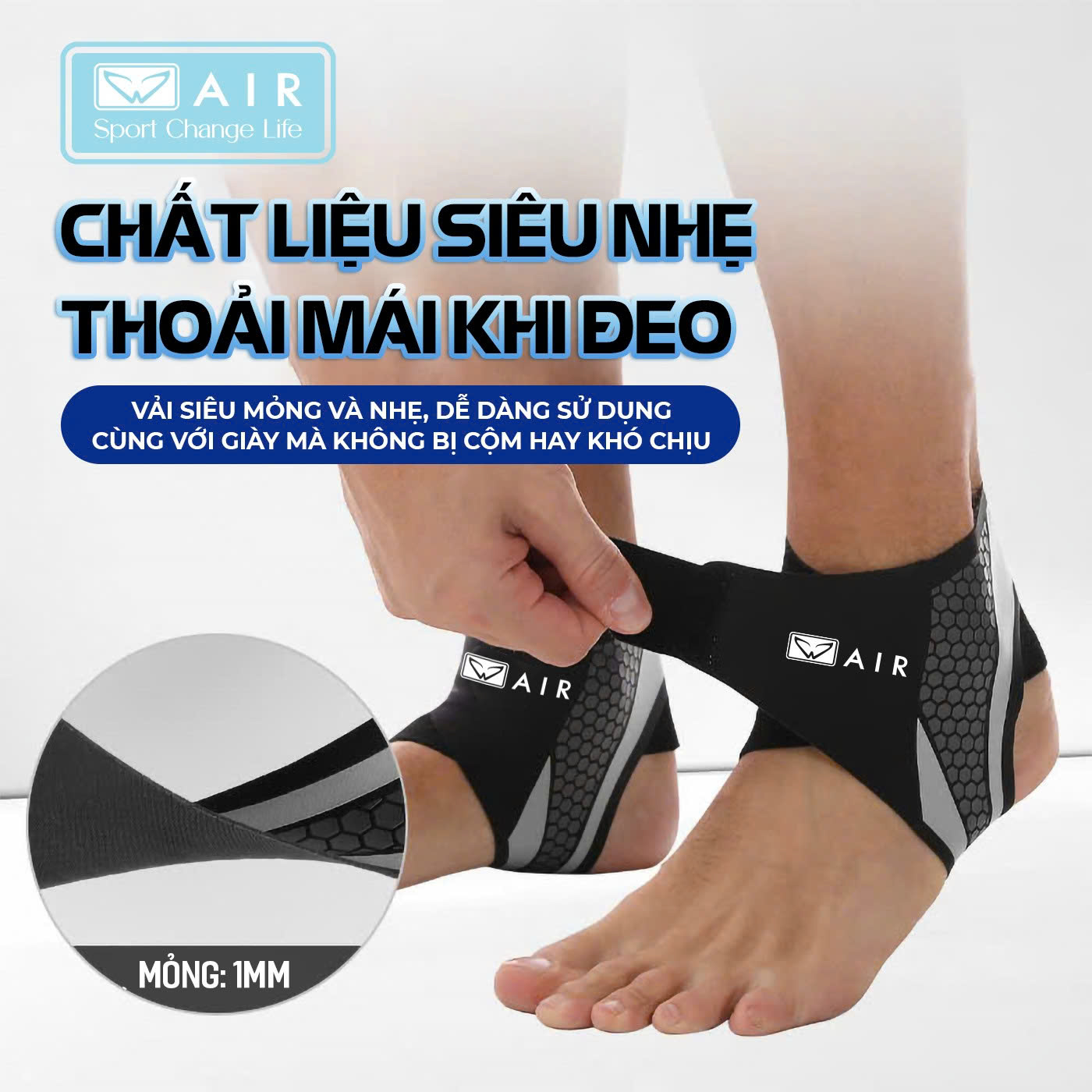 Bó gót chân AIR 24 - Chống lật cổ chân