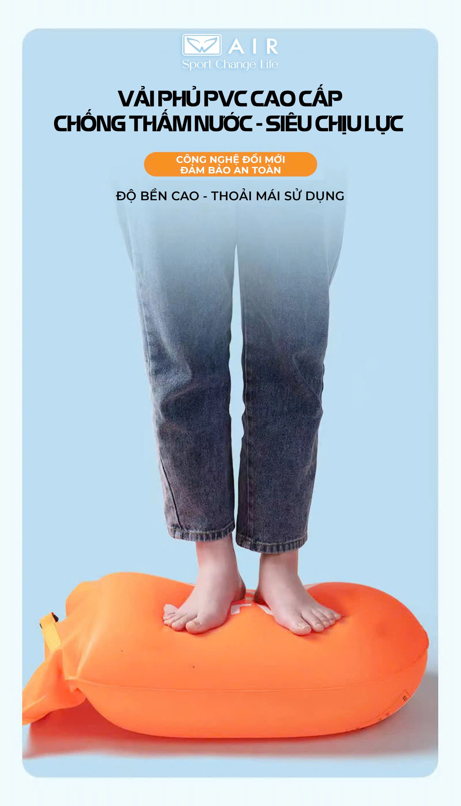 Phao bơi biển, open water có khoang chứa đồ lớn