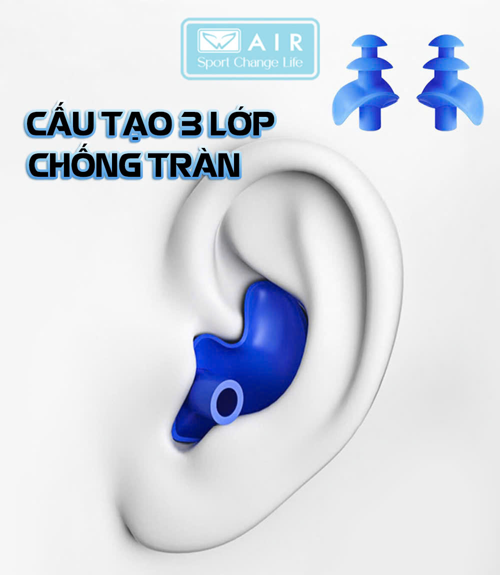 Bịt tai chống nước màu hồng