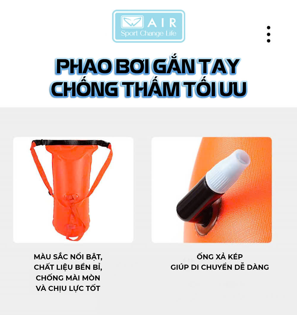 Phao bơi biển, open water có khoang chứa đồ lớn