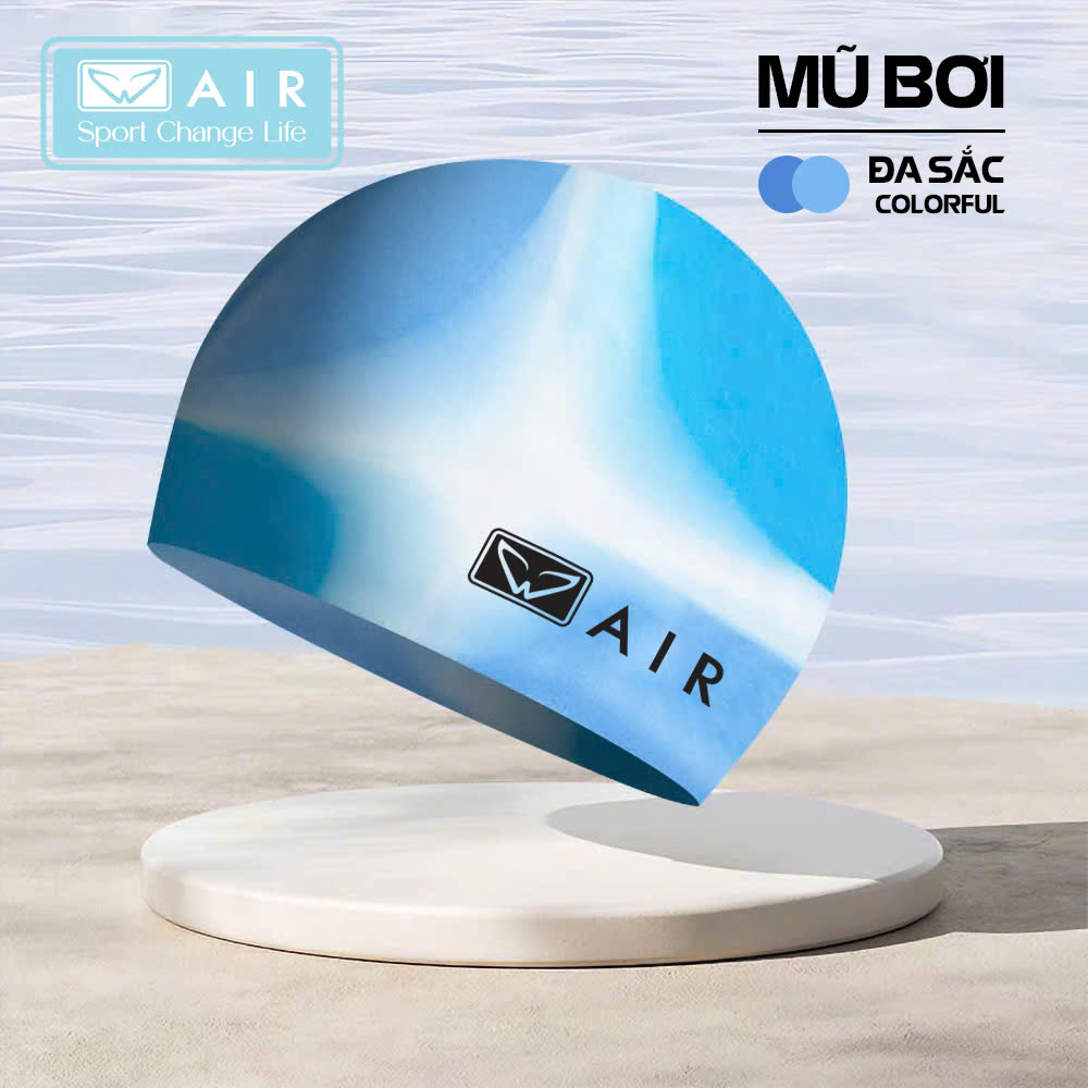 Mũ bơi silicone đa sắc màu nam nữ