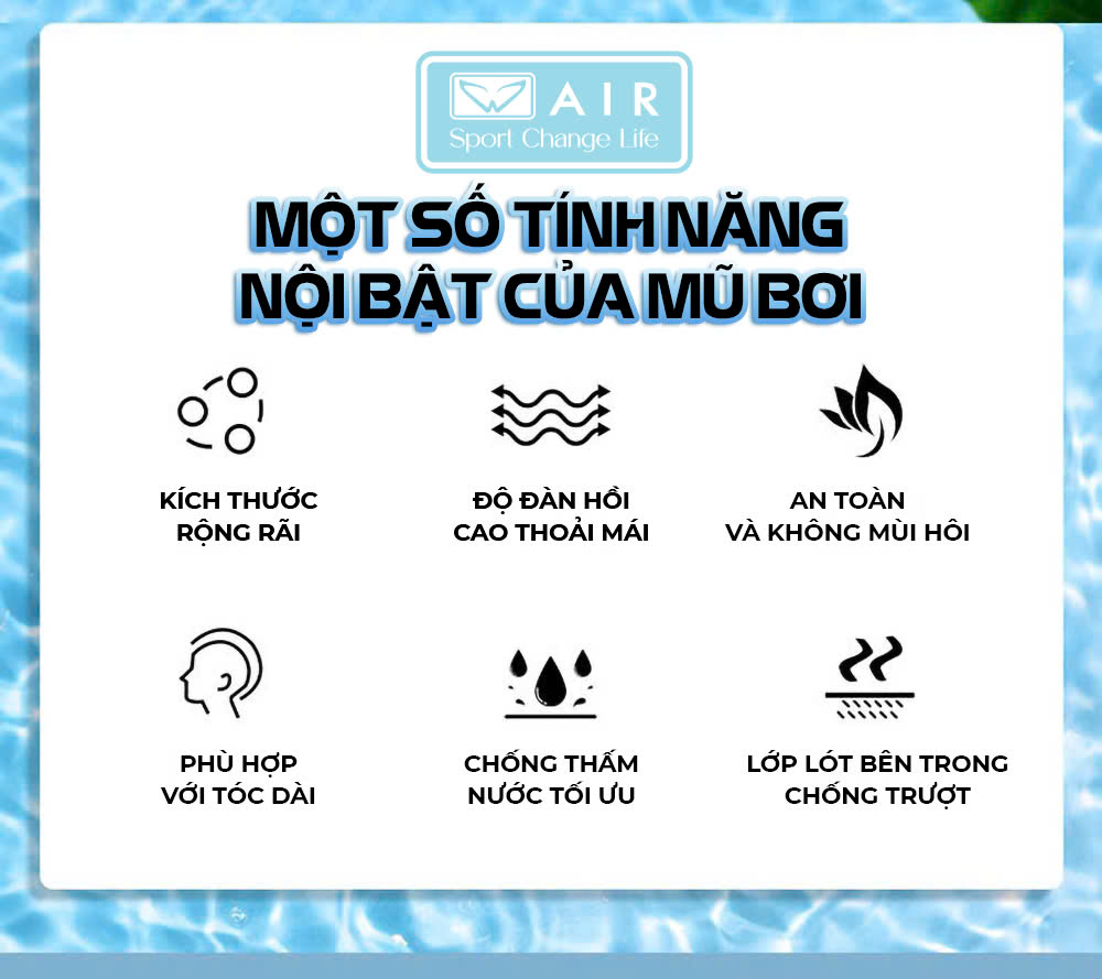 Mũ bơi silicone trơn màu xám bạc