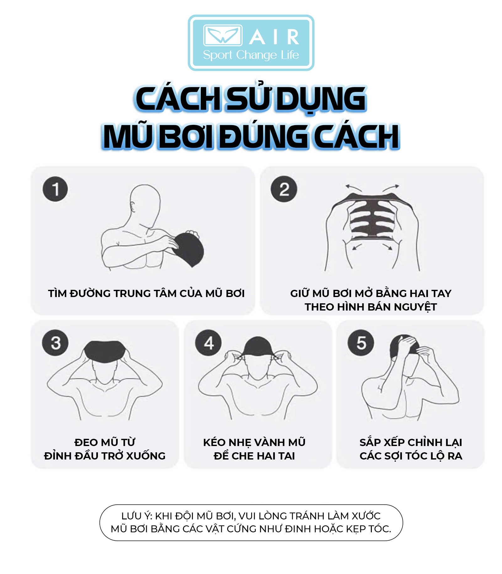 Mũ bơi silicone trơn màu xám bạc
