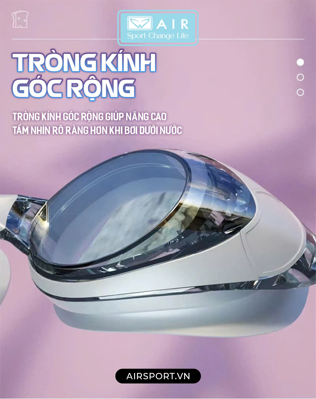 Kính bơi cho người cận thị AIR32 chống nước, chống mờ, chống tia UV